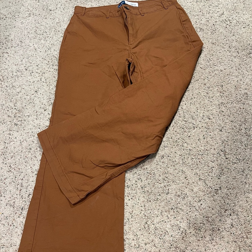 Old Navy wide leg brown jeans size 14